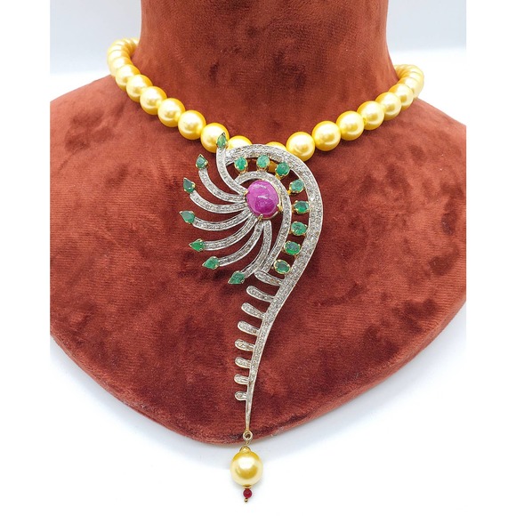 Diamond Necklace in Silver 925 with Earring - Picture 7 of 7